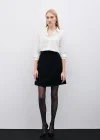 Düz Mini Etek - Siyah