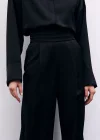 Cepli Salaş Saten Pantolon - SİYAH
