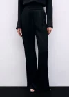 Cepli Salaş Saten Pantolon - SİYAH