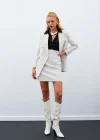 Mini Boy Tüvit Etek - Bej