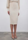 Düz Kalem Etek - Bej