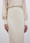 Düz Kalem Etek - Bej