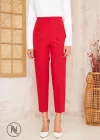 Flatolu Pantolon - Kırmızı