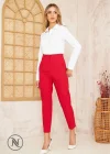 Flatolu Pantolon - Kırmızı