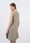 Sıfır Kol Keten Elbise