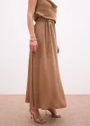 Kemerli Uzun Etek - Haki
