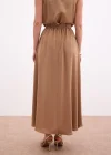 Kemerli Uzun Etek - Haki