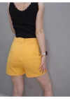 Düğme Detaylı Şort Etek
