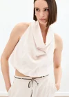 Degaje Yaka Bluz - Bej