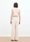 Örgü Kemerli Pantolon - Bej