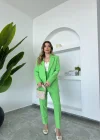 Flatolu Pantolon - Yeşil