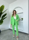 Flatolu Pantolon - Yeşil