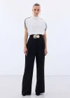 Aksesuarlı Pantolon - Siyah