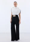 Aksesuarlı Pantolon - Siyah