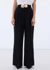 Aksesuarlı Pantolon - Siyah