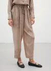 Batık Desenli Pantolon - Bej