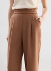 Bel Detaylı Cepli Pantolon - Camel