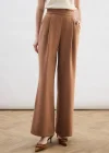 Bel Detaylı Cepli Pantolon - Camel