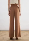 Bel Detaylı Cepli Pantolon - Camel