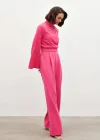 Bel Detaylı Pantolon - Pembe