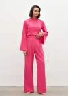 Bel Detaylı Pantolon - Pembe