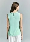 Degaje Yaka Kolsuz Bluz - Mint