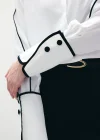 Klasik Manşetli Kontrast Gömlek - Ekru