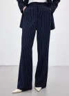 Rina Çizgili Pantolon - Lacivert