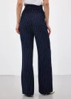 Rina Çizgili Pantolon - Lacivert