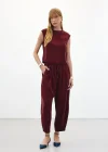 Şalvar Kesim Pantolon - Bordo