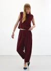 Şalvar Kesim Pantolon - Bordo