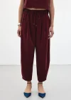 Şalvar Kesim Pantolon - Bordo
