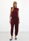 Şalvar Kesim Pantolon - Bordo