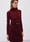 Tam Balıkçı Triko - Bordo