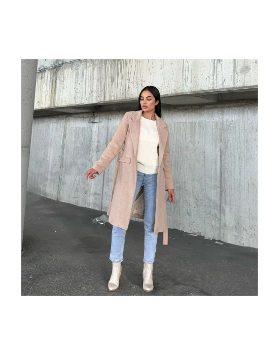 R&G KREM RENGİ   Kaşe Kaban