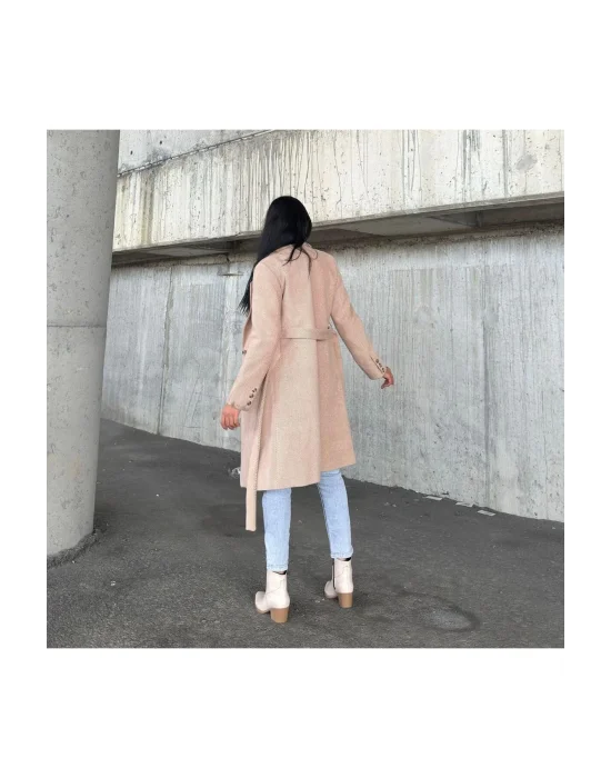 R&G KREM RENGİ   Kaşe Kaban