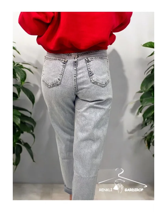 R&G NAKIŞ DETAYLI DENİM KOT PANTALON