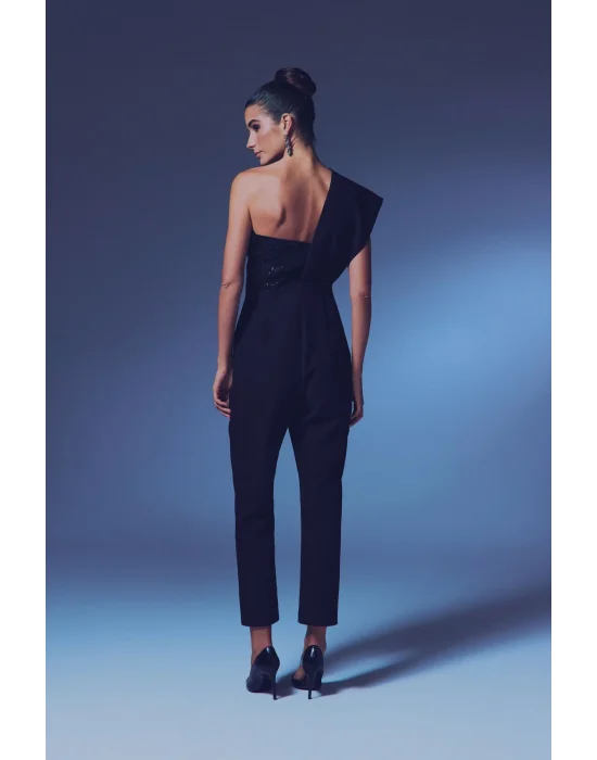 Tasarım Payetli Tulum - SİYAH