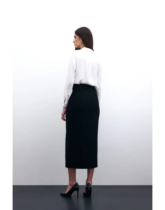 Tüvit Kalem Etek - Siyah