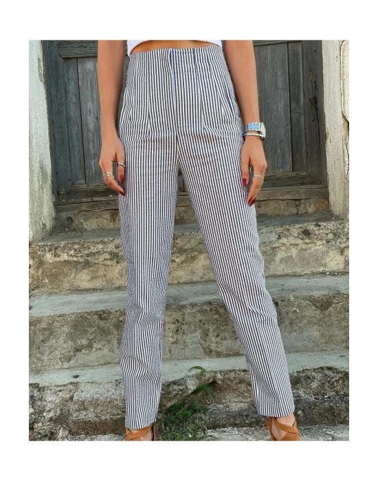 Flatolu Pantolon - Çizgili