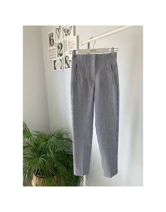 Flatolu Pantolon - Çizgili