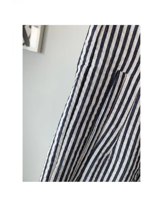 Flatolu Pantolon - Çizgili