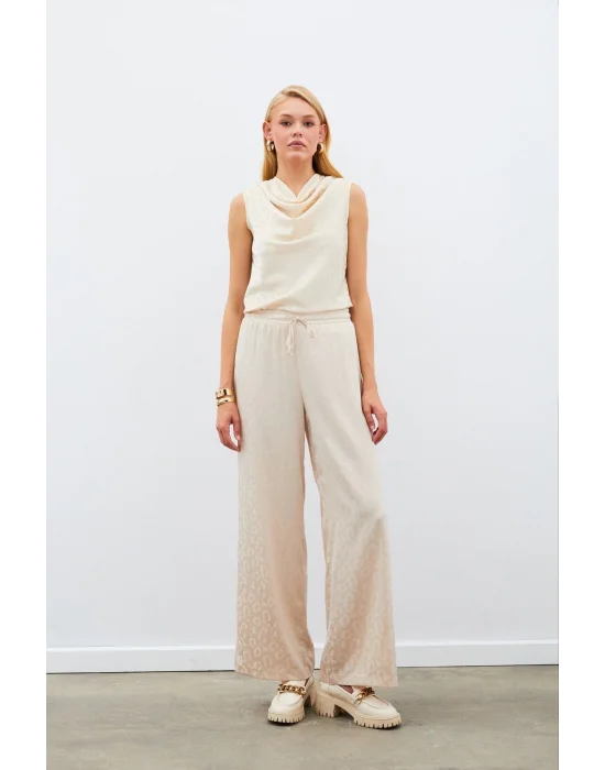 Degaje Yaka Kolsuz Bluz - TAŞ