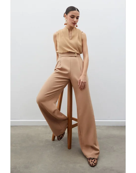 Hakim Yaka Kolsuz Bluz - CAMEL