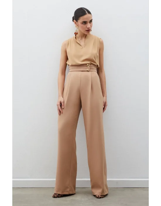 Hakim Yaka Kolsuz Bluz - CAMEL