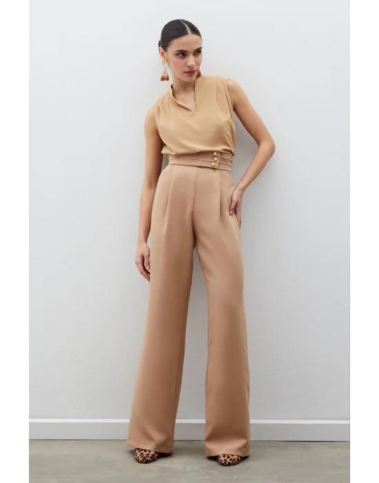 Hakim Yaka Kolsuz Bluz - CAMEL