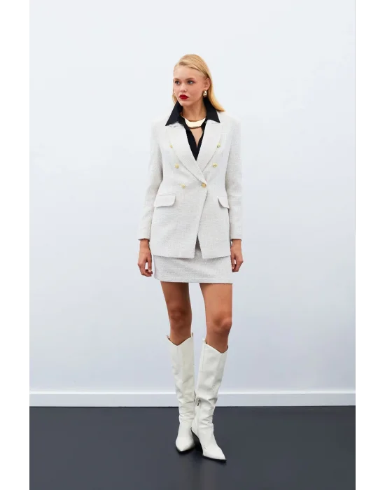 Mini Boy Tüvit Etek - Bej