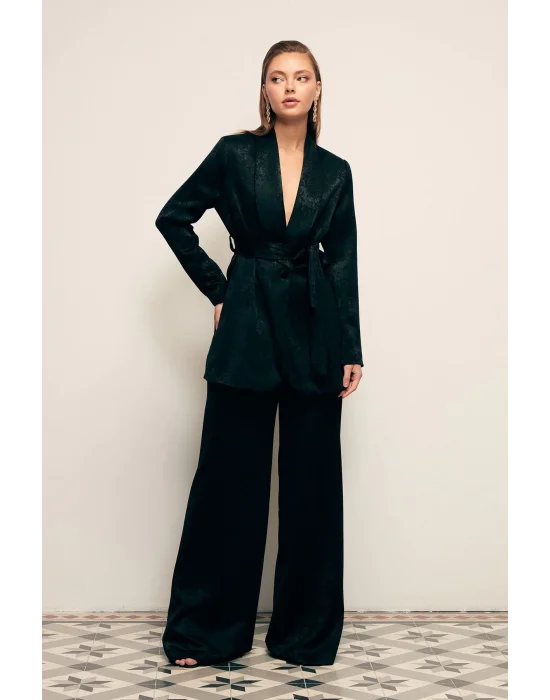 Geniş Paça Pantolon - SİYAH