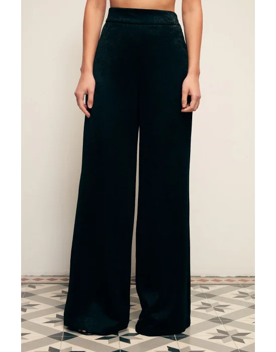 Geniş Paça Pantolon - SİYAH