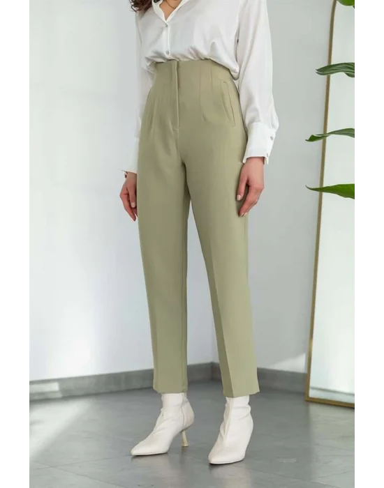 Flatolu Pantolon - Yeşil